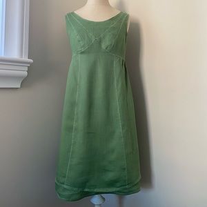 Green cotton Rene Lezard summer dress